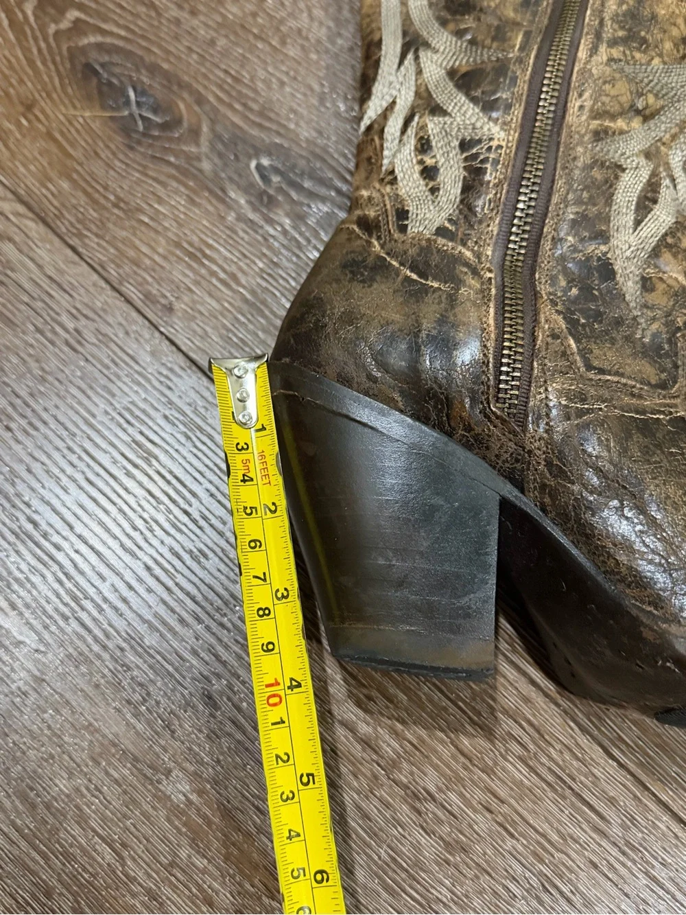 Dan Post jilted knee high western Brown Boots size 7